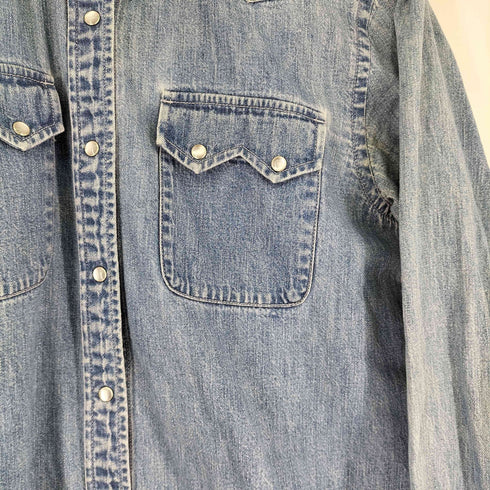 ローレンジーンズカンパニー LAUREN JEANS COMPANY 90-00S デニム L/S ウエスタンシャツ レディース import:S