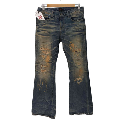 ジャックローズ JACKROSE Y2K グランジ ヴィンテージ加工 フレア デニム メンズ 31
