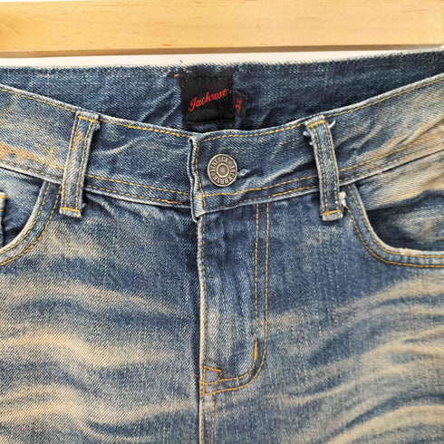 ジャックローズ JACKROSE Y2K グランジ ヴィンテージ加工 フレア デニム メンズ 31
