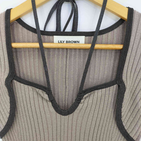 リリーブラウン Lily Brown ラメリブニットワンピース レディース ONE