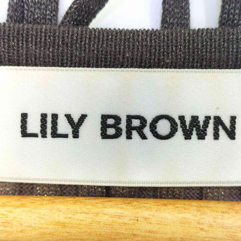 リリーブラウン Lily Brown ラメリブニットワンピース レディース ONE