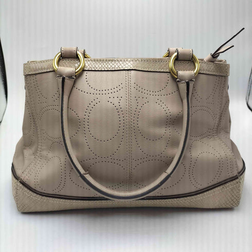 コーチ COACH パンチング パイソン調 トートバッグ レディース
