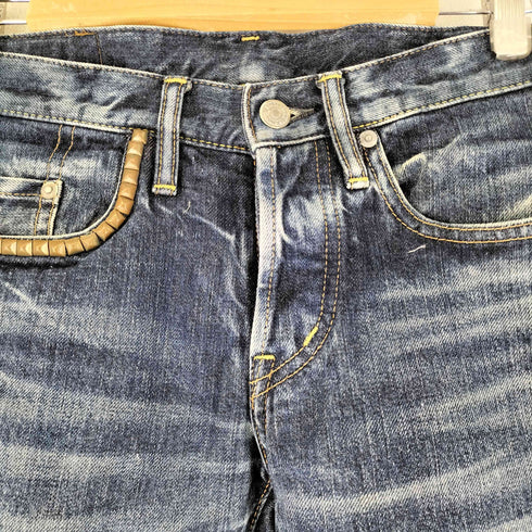 ヒステリックグラマー HYSTERIC GLAMOUR ウォッシュ加工 スタッズ ストレートデニムパンツ メンズ US:28-29