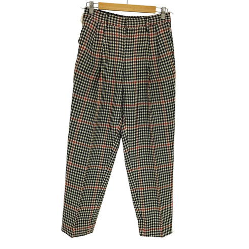 イッセイミヤケ ISSEY MIYAKE DUETRIO 80S グレンチェック 2タック ウール スラックス メンズ JPN:M