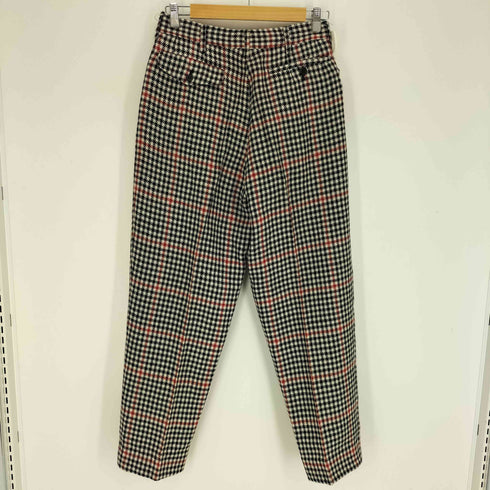 イッセイミヤケ ISSEY MIYAKE DUETRIO 80S グレンチェック 2タック ウール スラックス メンズ JPN:M