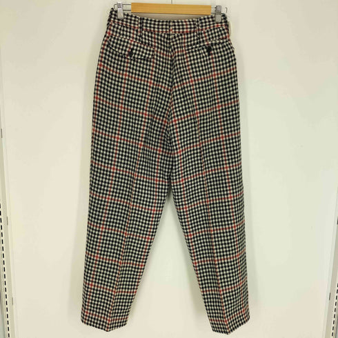 イッセイミヤケ ISSEY MIYAKE DUETRIO 80S グレンチェック 2タック ウール スラックス メンズ JPN:M