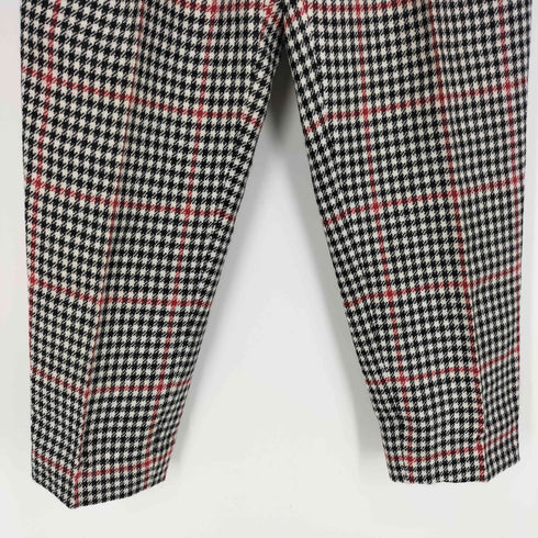 イッセイミヤケ ISSEY MIYAKE DUETRIO 80S グレンチェック 2タック ウール スラックス メンズ JPN:M