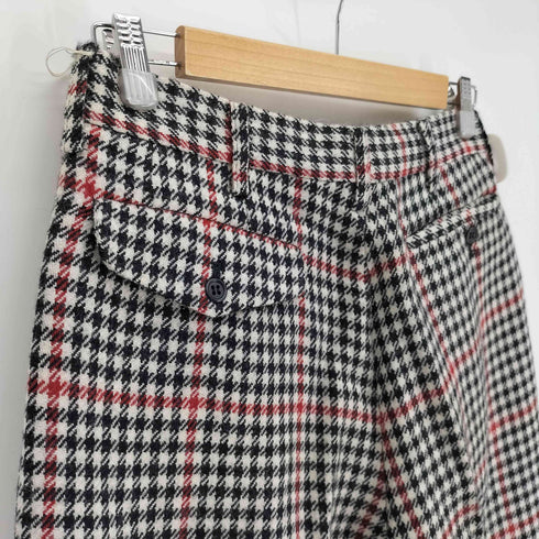 イッセイミヤケ ISSEY MIYAKE DUETRIO 80S グレンチェック 2タック ウール スラックス メンズ JPN:M