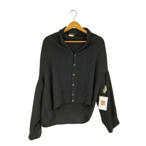 ワイズ Ys 90s ウールナイロン ショート丈 アシンメトリーカーディガン レディース JPN:3