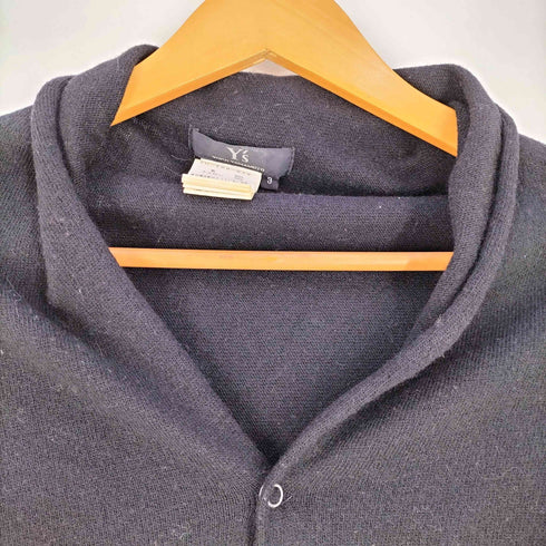 ワイズ Ys 90s ウールナイロン ショート丈 アシンメトリーカーディガン レディース JPN:3