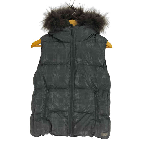 タトラス TATRAS チェック柄 ポーランドラクーンファー 2WAY ダブルジップ ダウンベスト Y2K レディース 3