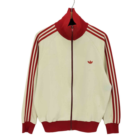 アディダス adidas 80s トレフォイルロゴ後期 デサント製 ロゴ刺繍 3ライン トラックジャケット メンズ 4号