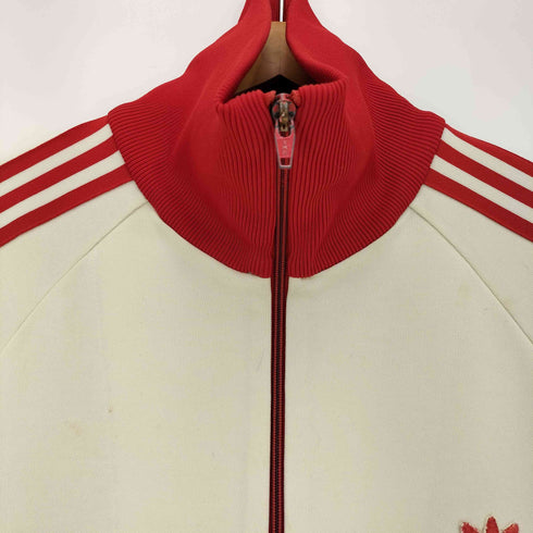 アディダス adidas 80s トレフォイルロゴ後期 デサント製 ロゴ刺繍 3ライン トラックジャケット メンズ 4号