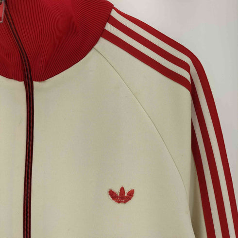 アディダス adidas 80s トレフォイルロゴ後期 デサント製 ロゴ刺繍 3ライン トラックジャケット メンズ 4号