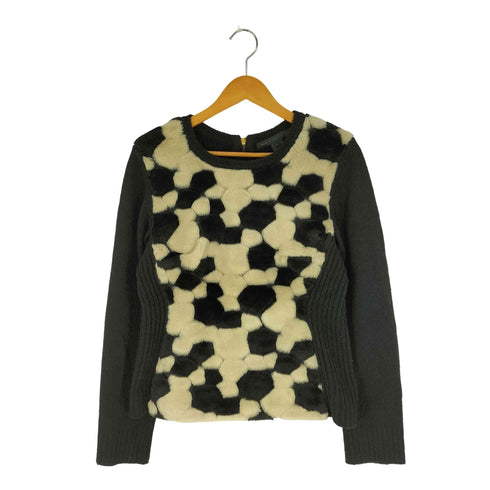 マークバイマークジェイコブス Marc by Marc Jacobs バックジップ ウールナイロン ボア切替 クルーネックニット レディース import:L