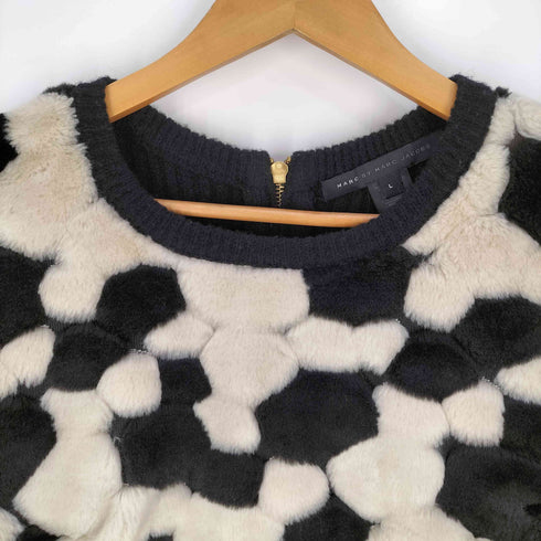 マークバイマークジェイコブス Marc by Marc Jacobs バックジップ ウールナイロン ボア切替 クルーネックニット レディース import:L