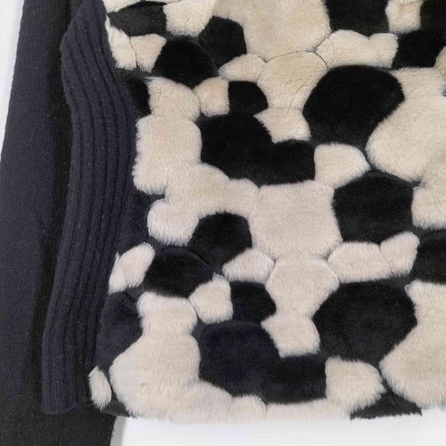 マークバイマークジェイコブス Marc by Marc Jacobs バックジップ ウールナイロン ボア切替 クルーネックニット レディース import:L