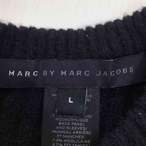 マークバイマークジェイコブス Marc by Marc Jacobs バックジップ ウールナイロン ボア切替 クルーネックニット レディース import:L
