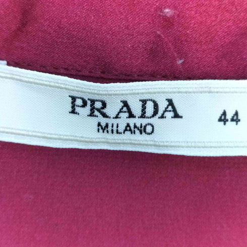 プラダ PRADA シルク100% ボウタイ フリルブラウス レディース FR:44