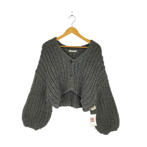 カデュネ CADUNE モヘア混 ローゲージニットカーディガン レディース 38