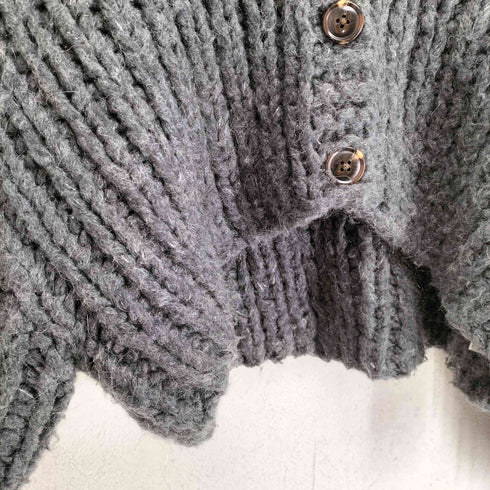 カデュネ CADUNE モヘア混 ローゲージニットカーディガン レディース 38