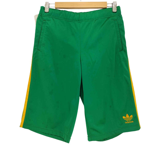 アディダス adidas 90s デサント製 トレフォイルロゴ刺繍 3ライン イージージャージ ショーツ メンズ JPN:L