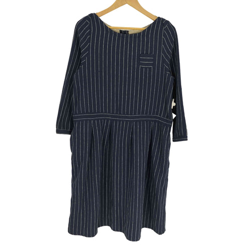 Memoire ストライプ L/S ワンピース レディース