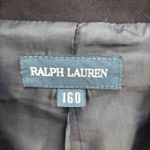 ラルフローレン RALPH LAUREN ビッグポニー刺繍 紺ブレ シングルブレスト テーラード ジャケット レディース 160