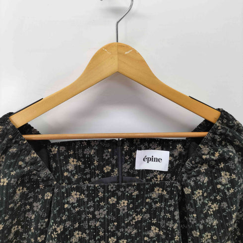 エピヌ epine square neck arm volume flower onepiece レディース