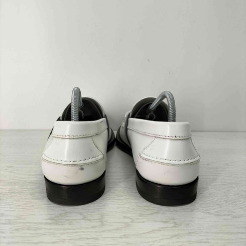 プラダ PRADA ホワイト レザー コインローファー メンズ 6