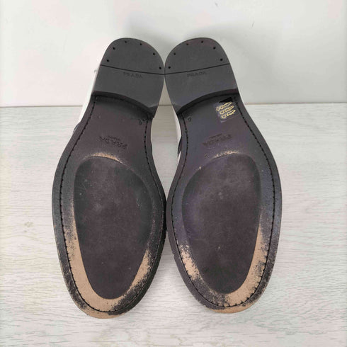 プラダ PRADA ホワイト レザー コインローファー メンズ 6