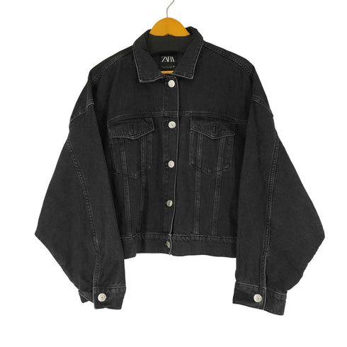 ザラ ZARA OVERSIZED BATWING DENIM JACKET レディース import:L