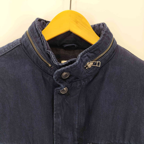 ギャップ Gap FATIGUE JKT 裏地ボーダー パッカブルフード デニム ファティーグ ミリタリー ジャケット メンズ import:L