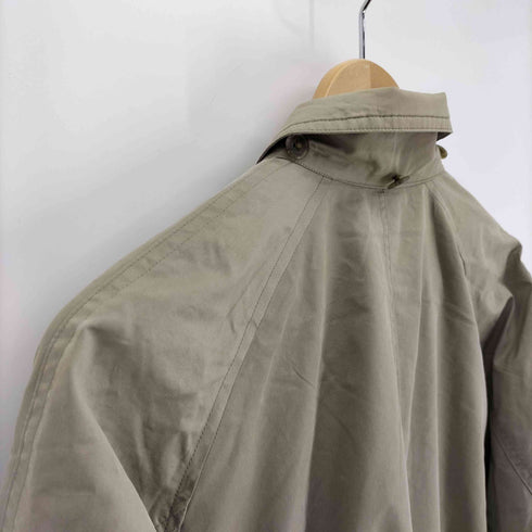 バーバリーズ BURBERRYS 90S 裏地ノバチェック ロゴボタン フラップポケット ドローコード ステンカラーコート メンズ import:L