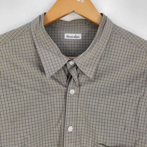 スティーブンアラン Steven Alan コンパクトヤーン チェック リバースシーム シャツ - LOOSE メンズ JPN:XL