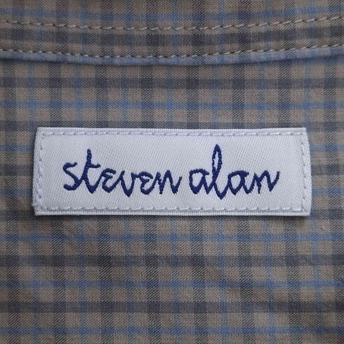 スティーブンアラン Steven Alan コンパクトヤーン チェック リバースシーム シャツ - LOOSE メンズ JPN:XL