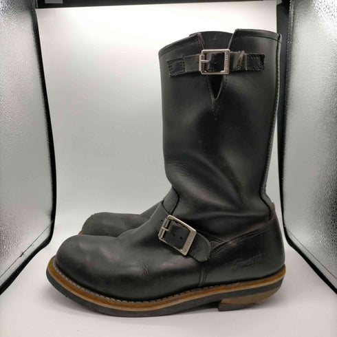 GOLLIRA SHOE ロゴ 型押し バックルベルト レザー エンジニア ブーツ レディース US:7