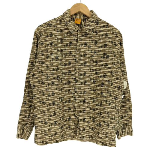 80-90S HUNTINGTON GARAGE USA製 総柄 リーフ シャツジャケット メンズ import:M
