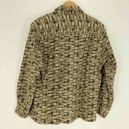 80-90S HUNTINGTON GARAGE USA製 総柄 リーフ シャツジャケット メンズ import:M