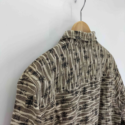 80-90S HUNTINGTON GARAGE USA製 総柄 リーフ シャツジャケット メンズ import:M