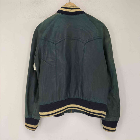 フランス製 eclairジップ ヨーク切り替え レザージャケット メンズ