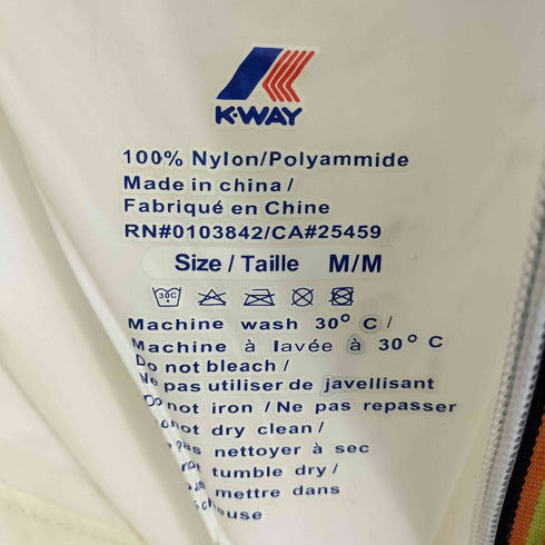 ケーウェイ K-WAY ロゴプリント ラインデザイン ジップアップ ナイロンジャケット メンズ import:M