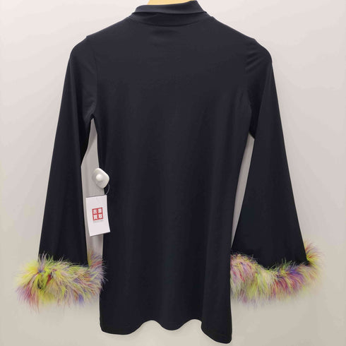 KISHIDAMIKI fur fit top black×mix fur ファー フィツト トップ レディース FREE