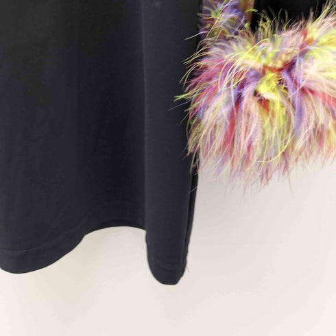 KISHIDAMIKI fur fit top black×mix fur ファー フィツト トップ レディース FREE