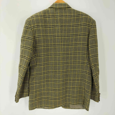 rita rossi イタリア製 裏地総柄 レーヨン混 ツイード チェック 3B テーラード ジャケット メンズ import:M