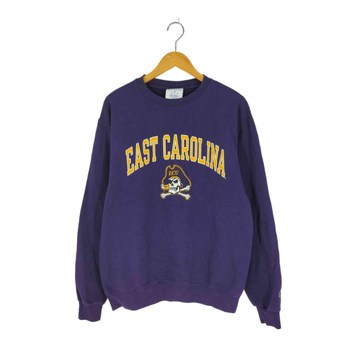 チャンピオン Champion EAST CAROLINA カレッジロゴプリント クルーネック スウェット メンズ import:M