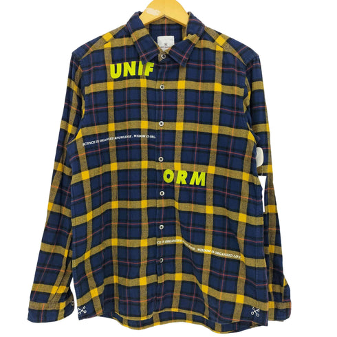 ユニフォームエクスペリメント uniform experiment STAR PHILOSOPHY OVER PRINT FLANNEL CHECK B.D SHIRT メンズ 4