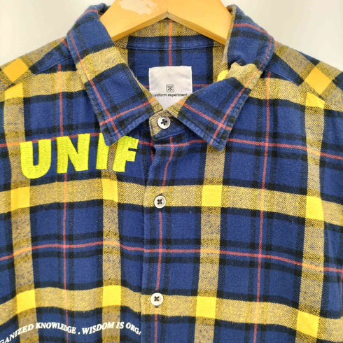 ユニフォームエクスペリメント uniform experiment STAR PHILOSOPHY OVER PRINT FLANNEL CHECK B.D SHIRT メンズ 4