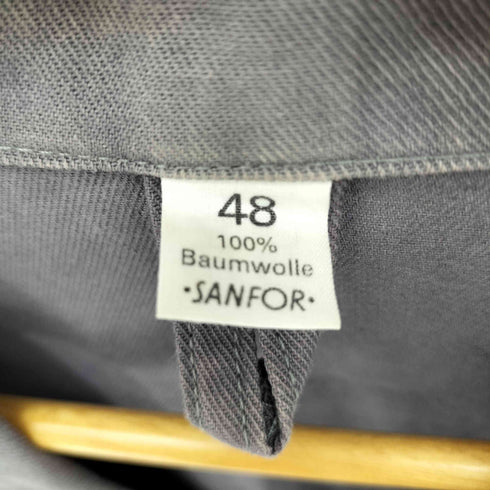 90S SANFOR 企業ロゴ プリント チェンジボタン ユーロワーク ショップコート メンズ EUR:48