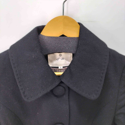 エフデ ef-de Pure Cashmere カシミヤ100 ラウンドカラー コート レディース JPN:9号